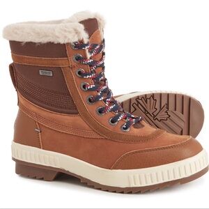 Pajar Korey winter snow boots Tan Brown women’s size 7 - 7.5 lace up lugg sole